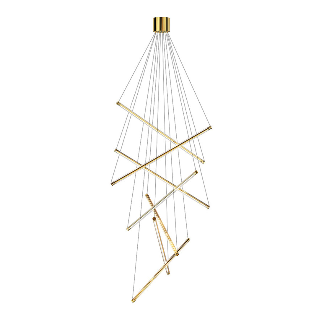 Nordic Minimalist LED Linear Chandelier for Modern Interiors