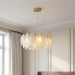 Feather Glass Chandelier Modern Luxury Pendant Light