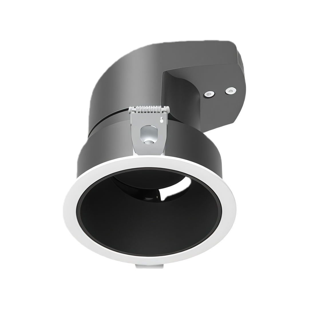 Architectural LED Recessed Spotlight with Full-Spectrum COB, Anti-Glare Deep Baffle, Adjustable 30°