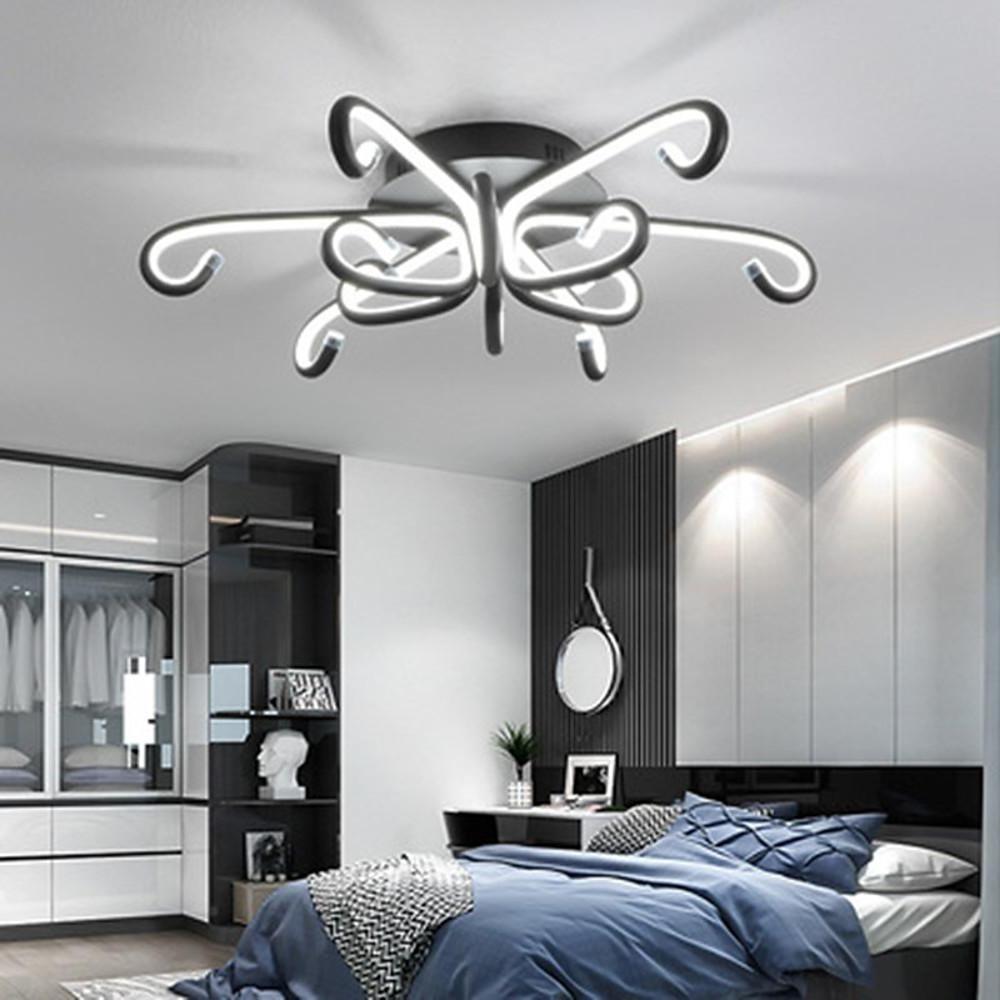 Modern Artistic Octopus Inspired Flush Mount Ceiling Light With Sleek Curved Led Design