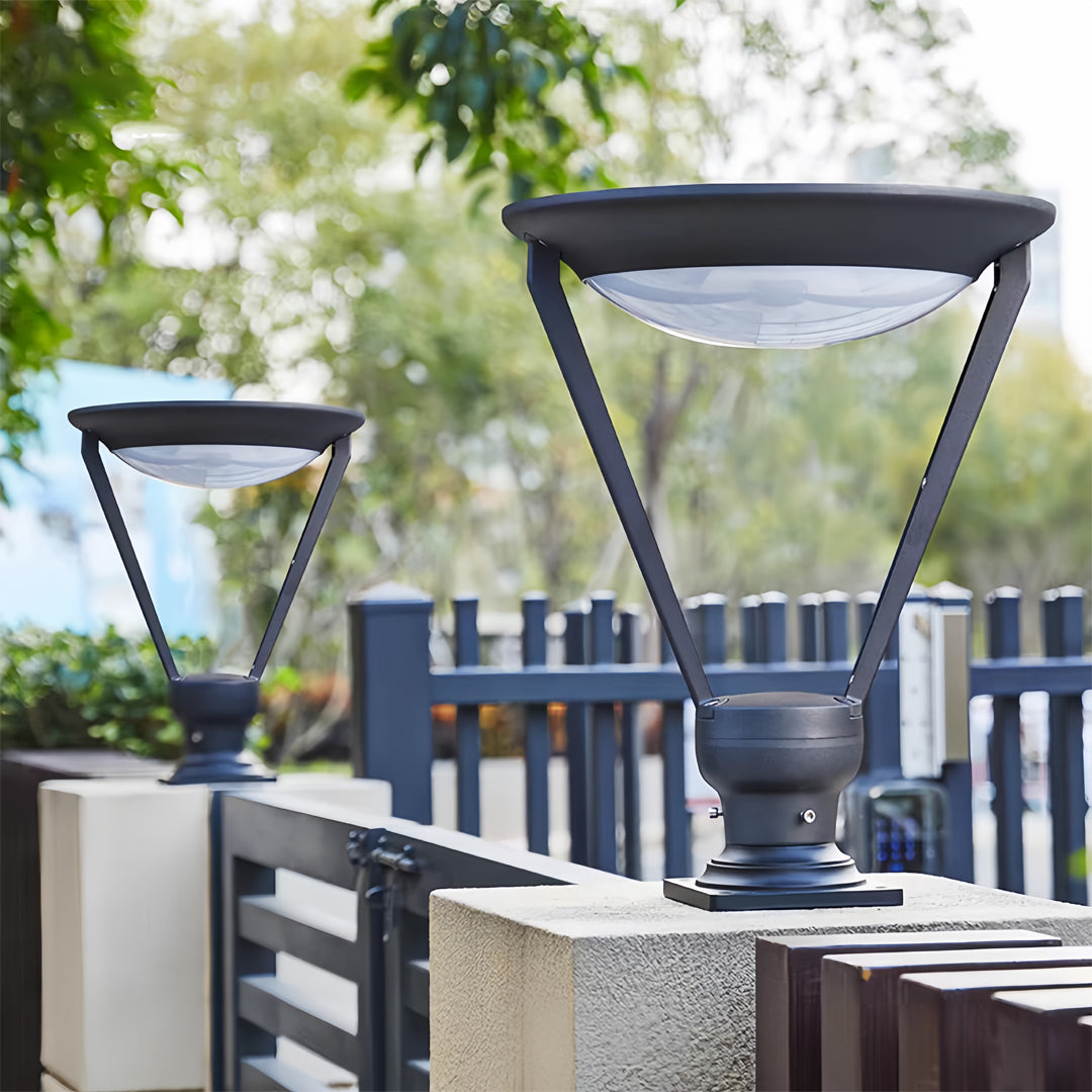 Vintage-Inspired Outdoor Pillar Lights with Dual Power Options