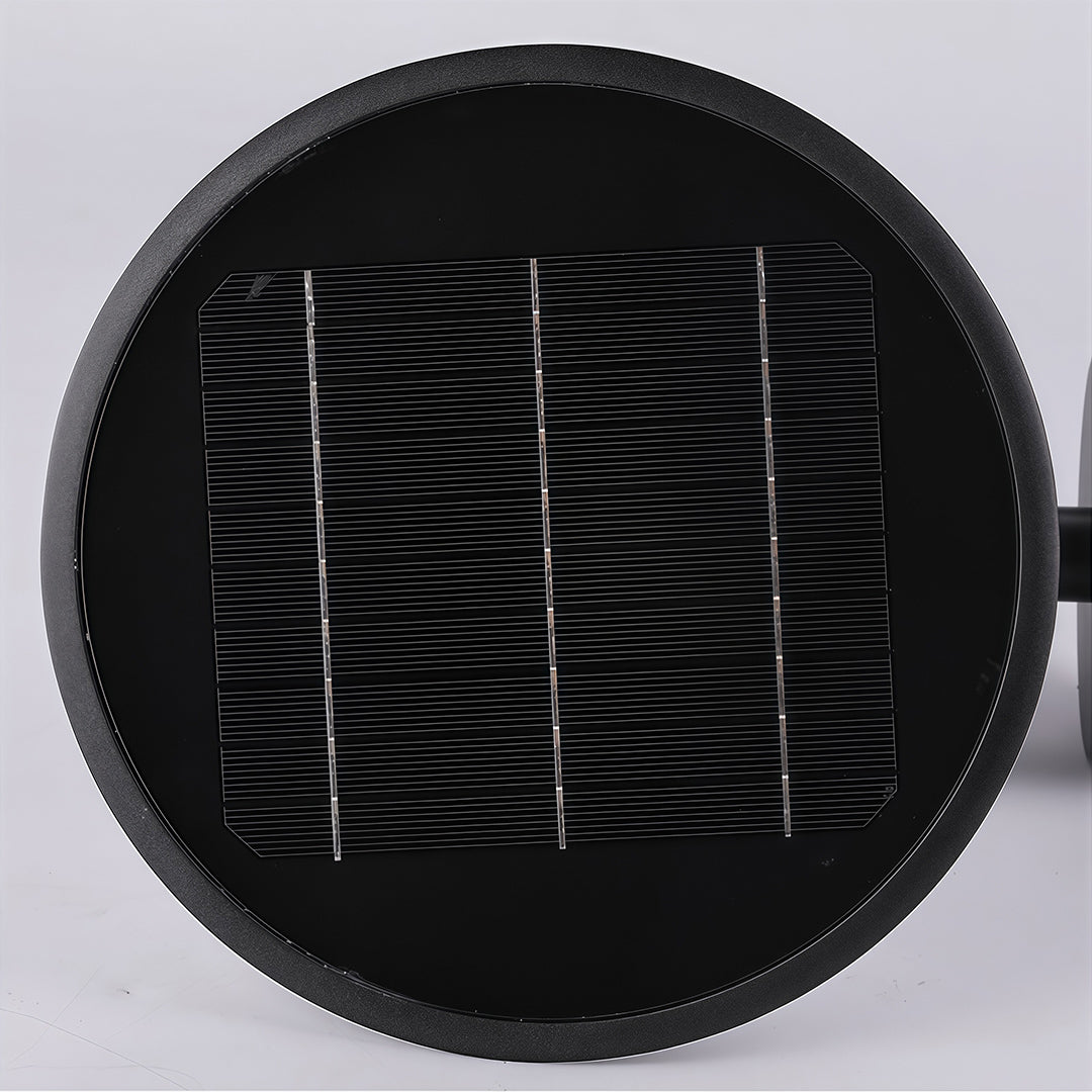 Aria Solar Wall Sconce — Black Aluminum Outdoor Light