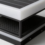 Modern Outdoor Pillar Top Light in Black Stainless Steel