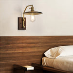 Japanese Retro Wave Glass Wall Sconce with Rubberwood Accent