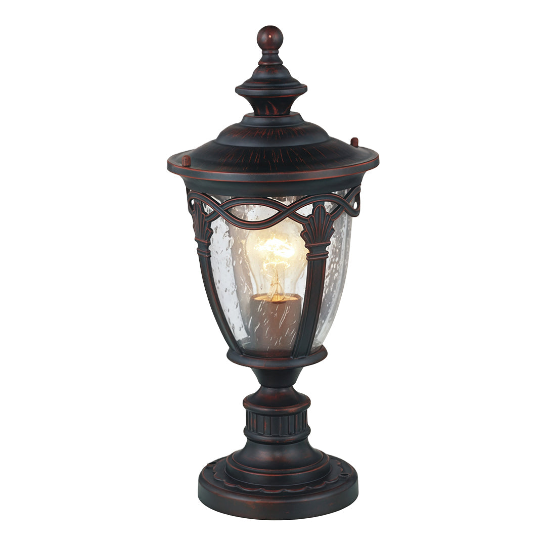 Outdoor Aluminum Column Pillar Light with Clear Glass Shade