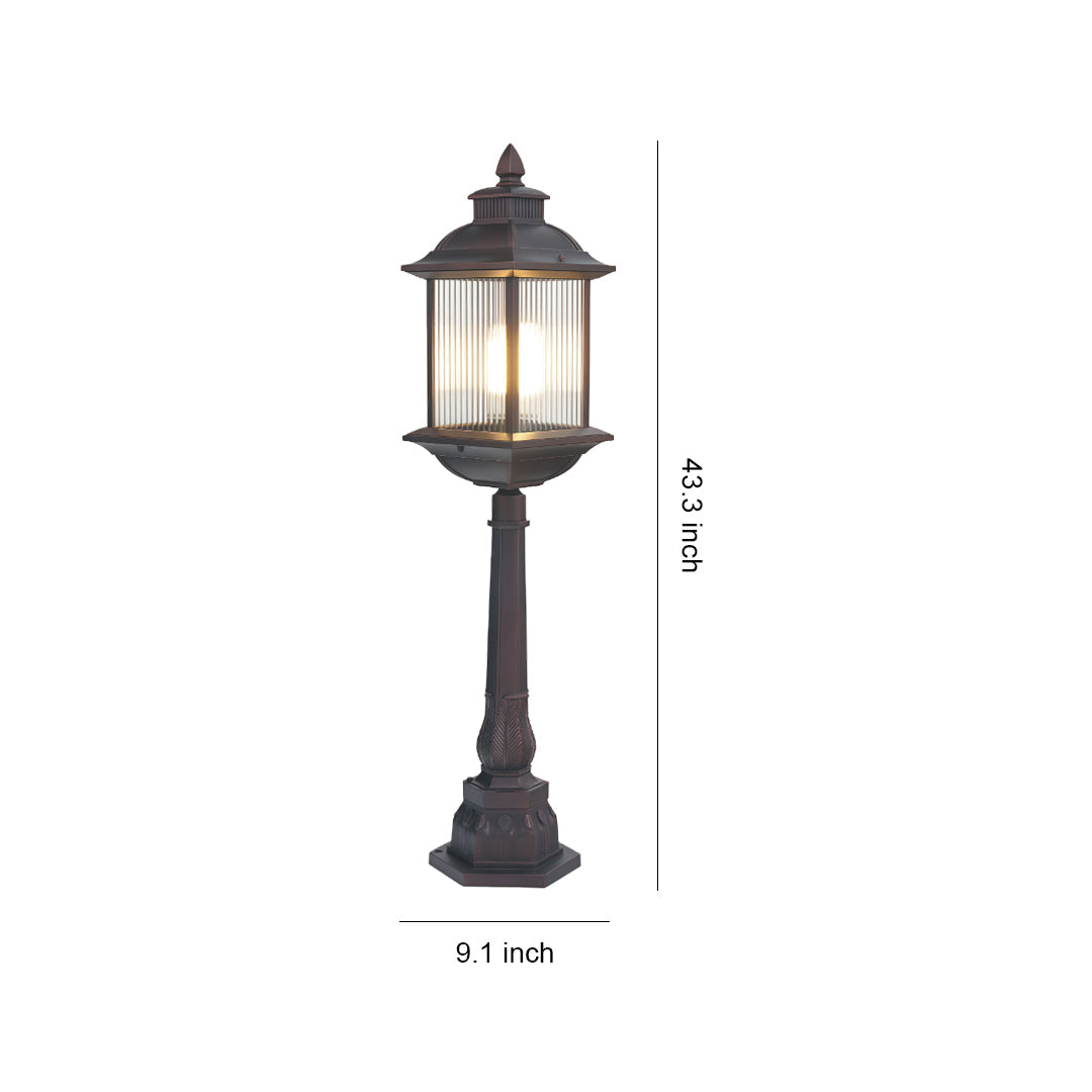 Modern LED Post Light with E26 Base for Outdoor Garden and Pathway