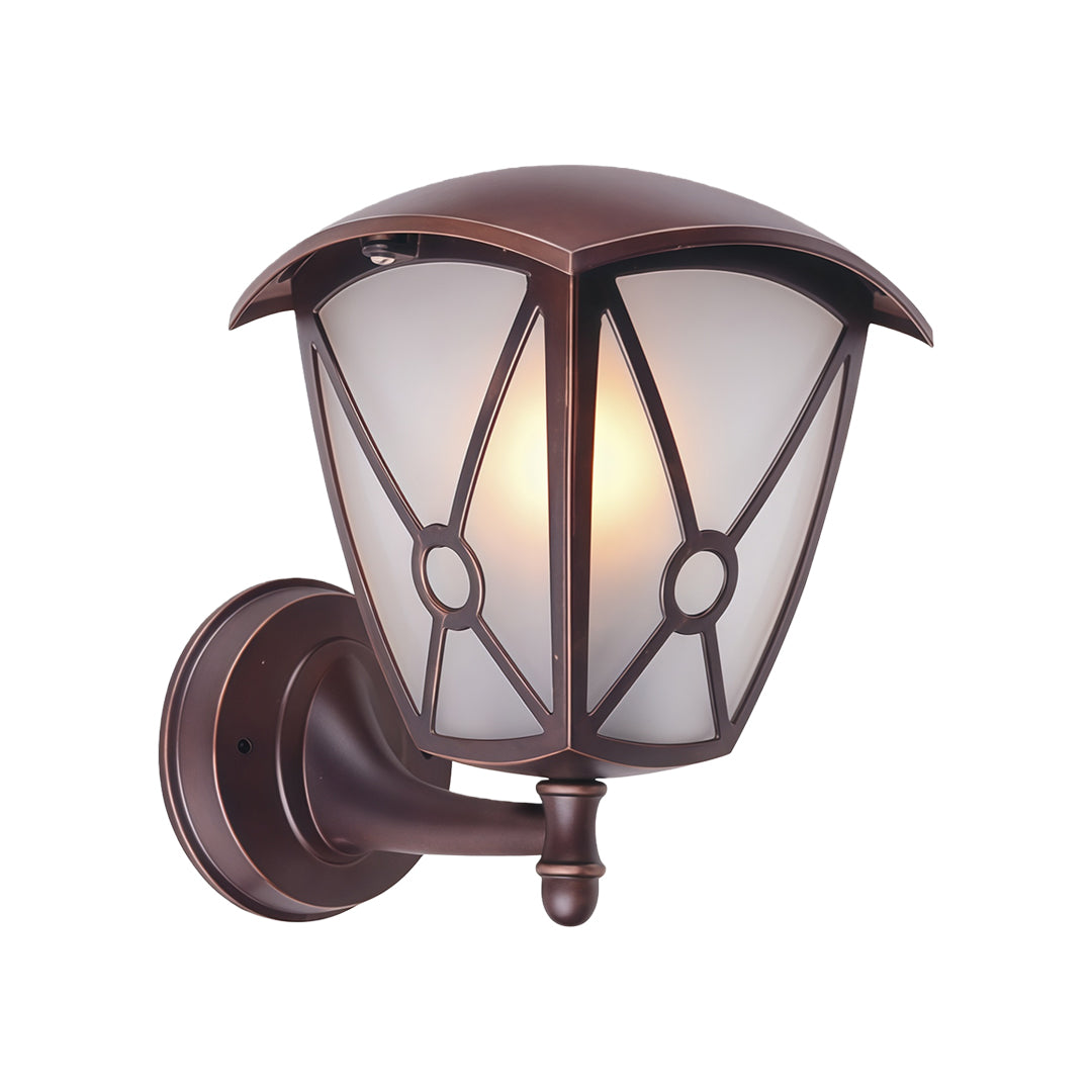 European Retro Outdoor Wall Sconce with Clear Glass and Aluminum Body