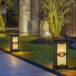 Retro LED Post Light – Black Aluminum & Stainless Steel Garden Lamp