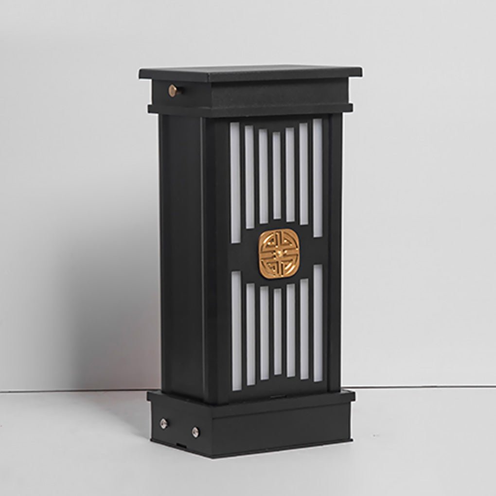 Retro LED Post Light – Black Aluminum & Stainless Steel Garden Lamp