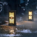 Retro LED Post Light – Black Aluminum & Stainless Steel Garden Lamp