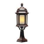 European Classic Outdoor Pillar Light with Warm LED Glow