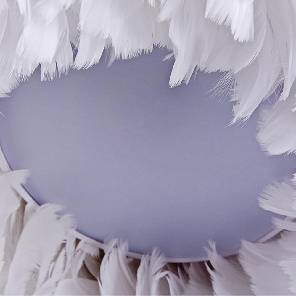 Aurelia Round Feather LED Flush Mount Ceiling Light – Nordic-Inspired Ambient Illumination