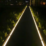 Linear LED Step Light in Stainless Steel and Glass, Minimalist Waterproof Outdoor Fixture