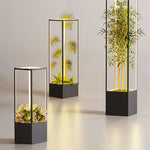 Modena Square Outdoor Floor Lamp with Integrated Planter, IP65 Waterproof LED
