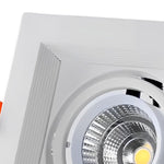 Modern Twin-Head Adjustable LED Recessed Ceiling Spotlight in Black or White