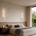 Twisted LED Wall Sconce | Modern Spiral Wall Light in Aluminum