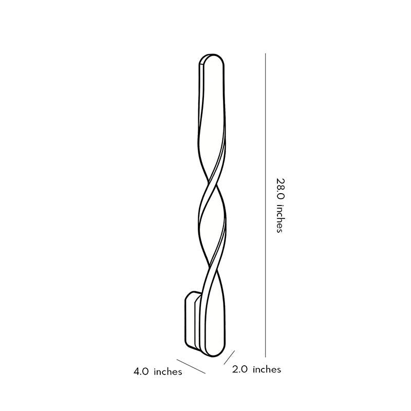 Twisted LED Wall Sconce | Modern Spiral Wall Light in Aluminum