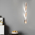 Twisted LED Wall Sconce | Modern Spiral Wall Light in Aluminum
