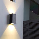 LumaWall Outdoor LED Wall Sconce — Up & Down Light for Modern Courtyards