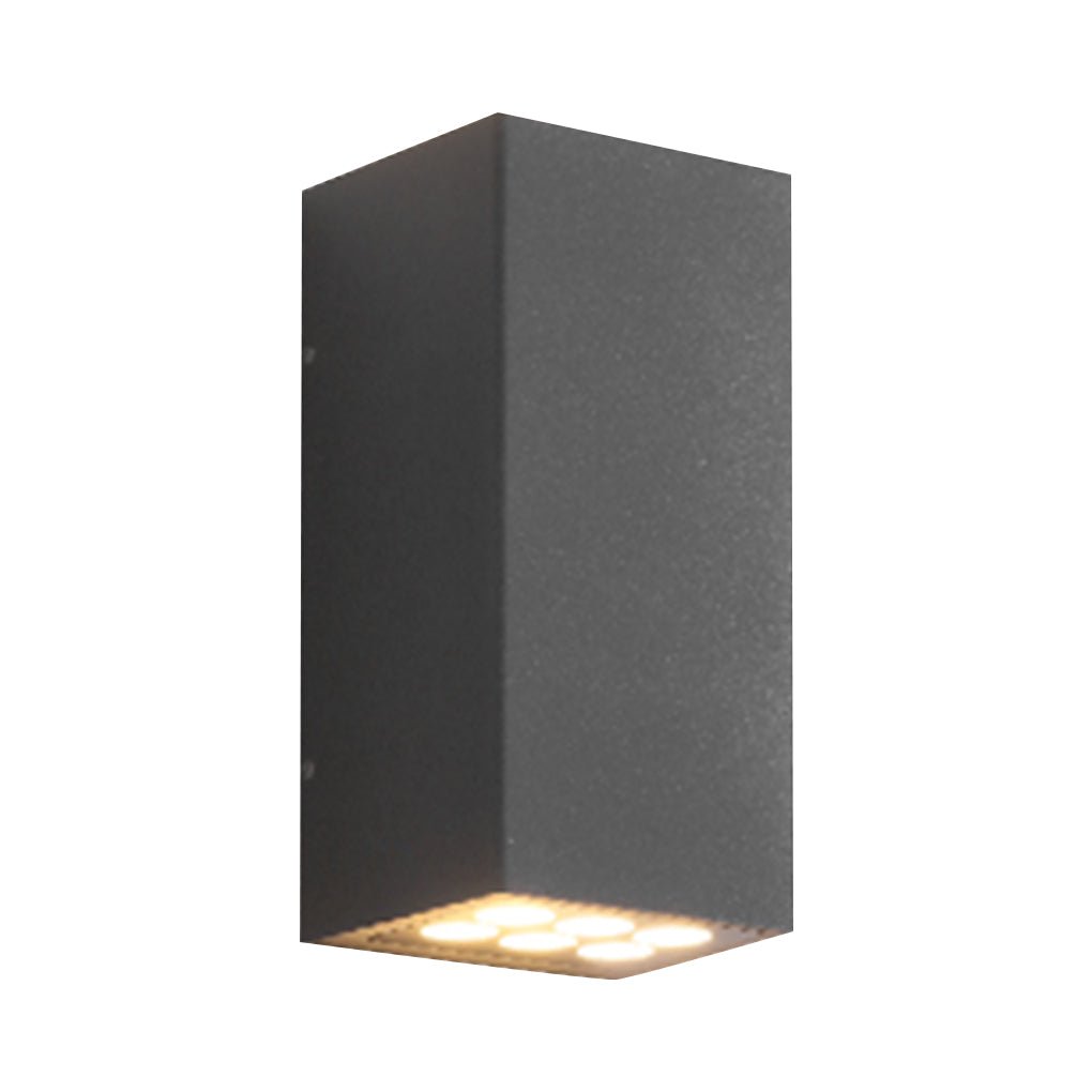LumaWall Outdoor LED Wall Sconce — Up & Down Light for Modern Courtyards
