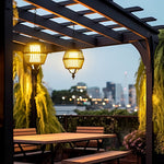 Japanese Lantern Pendant Light – Waterproof Outdoor Ceiling Lamp