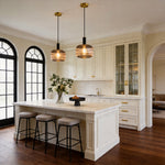 Nordic Vintage Glass Pendant Light with Adjustable Cord for Modern Interiors