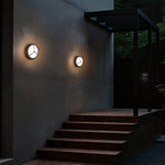 Minimalist Round Outdoor Wall Sconce with Trisection Design, IP65 Waterproof Aluminum LED Light