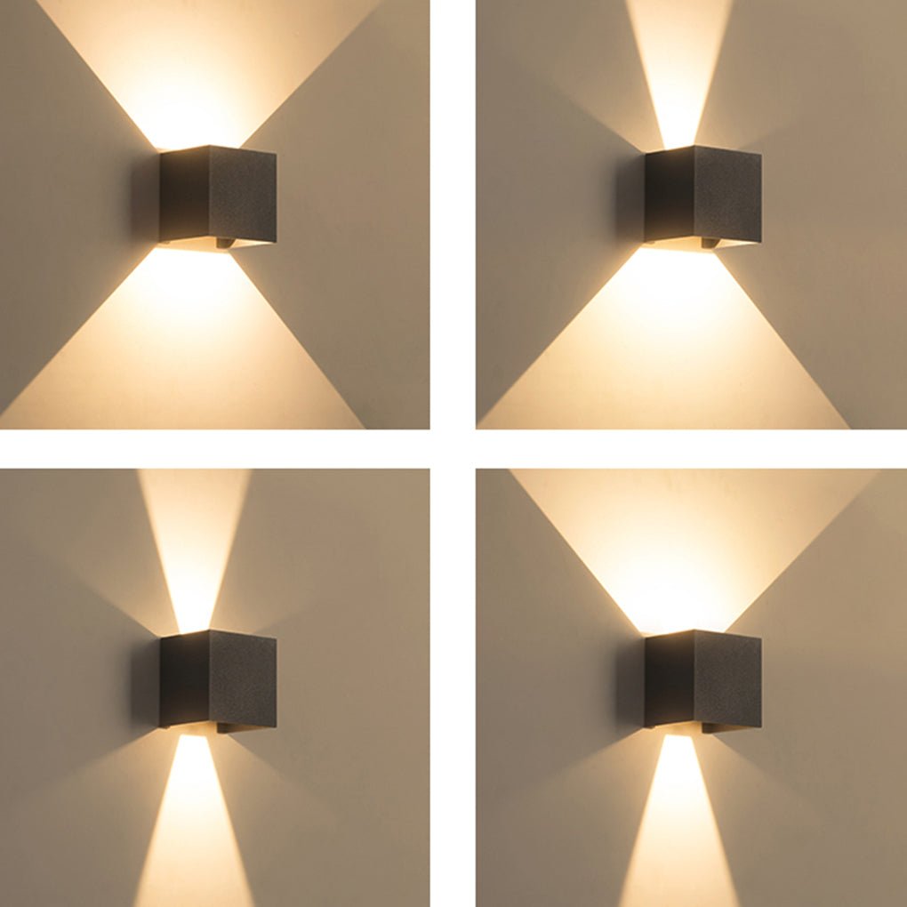 Two Way Luminous Outdoor Waterproof Led Wall Light With Adjustable Beam Angle