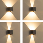 Two Way Luminous Outdoor Waterproof Led Wall Light With Adjustable Beam Angle