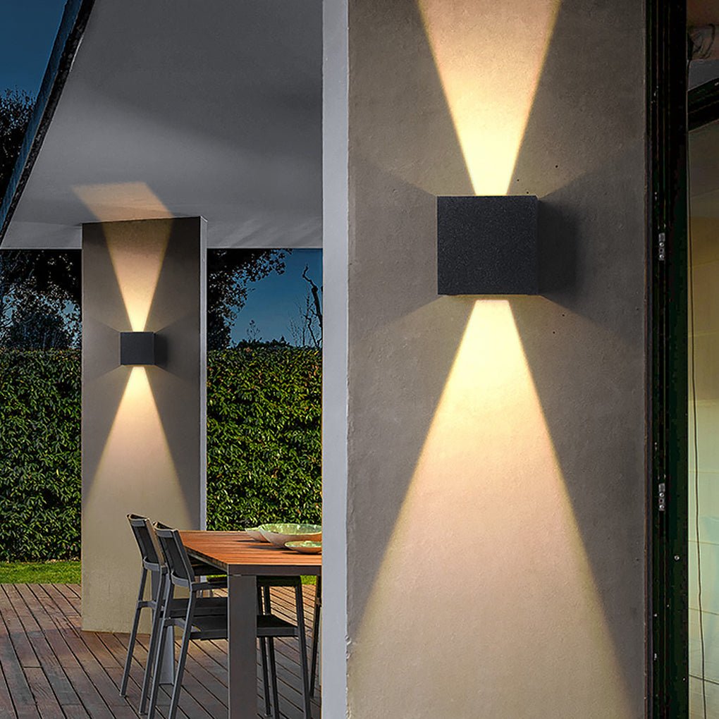 Two Way Luminous Outdoor Waterproof Led Wall Light With Adjustable Beam Angle