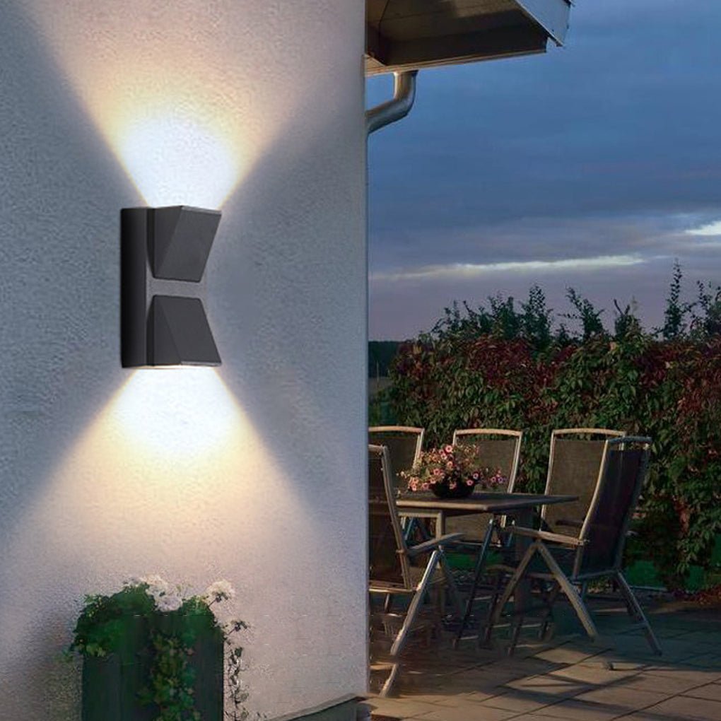 Waterproof Up Down K Type Black Led Outdoor Wall Lights