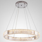 Luxury 1 Light Ring Shaped Wagon Wheel Chandelier In Gold Finish