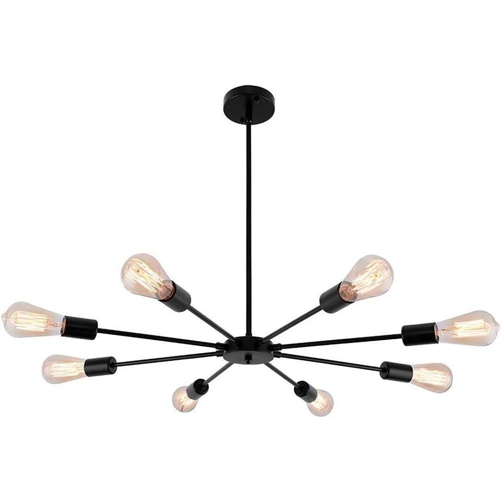 Mid Century Sputnik Semi Flush Mount Bedroom 193Sq Ft 269Sq Ft Illumination Area Ceiling Light