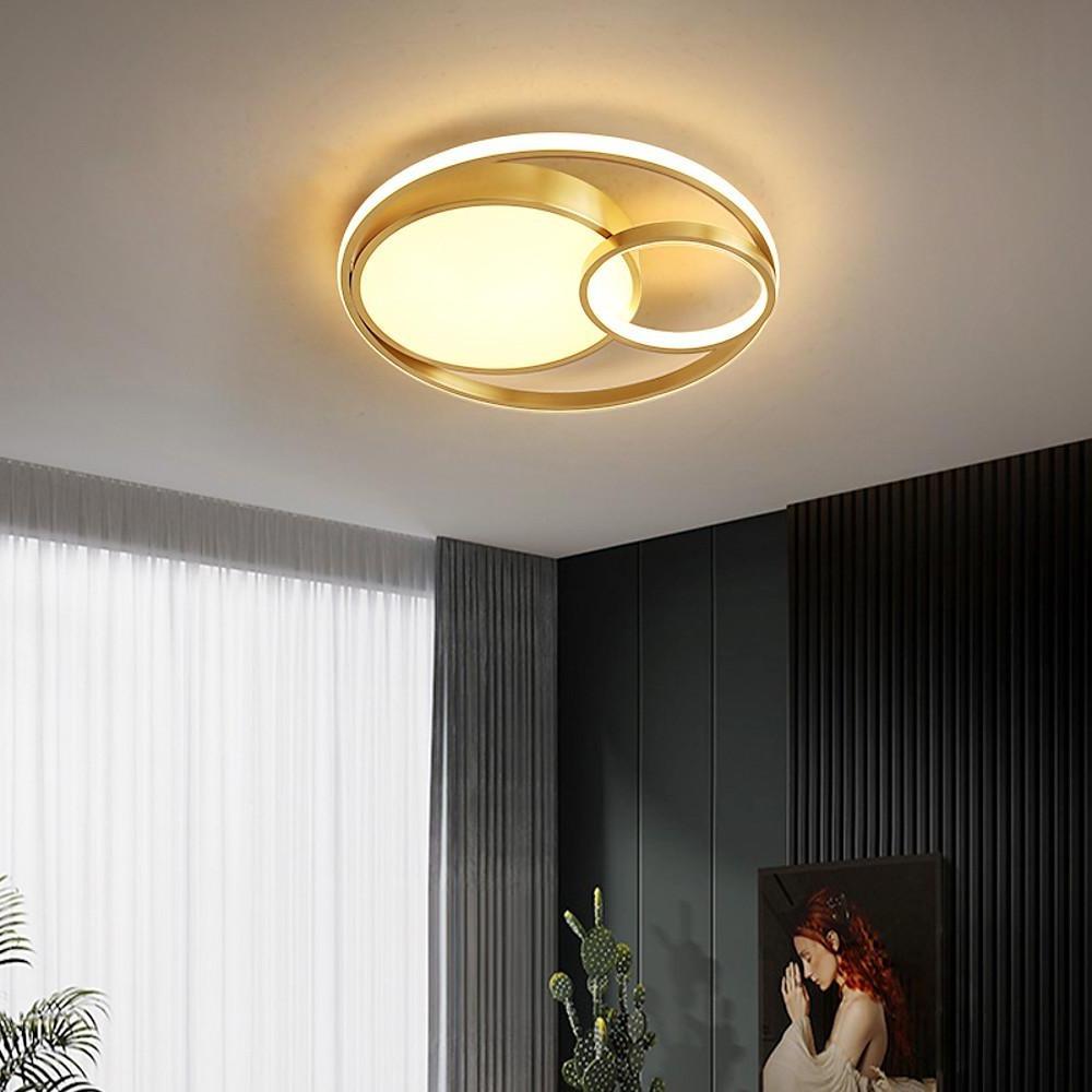 Tiered Minimalist Led Overlapping Geometric Flush Mount Ceiling Lights