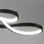 Aurelia Geometric Semi-Flush LED Chandelier in Metal and Silicone
