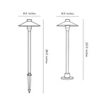 Modern LED Outdoor Path Light with Mushroom Umbrella Design for Garden Walkways