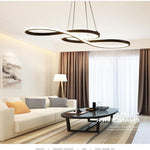 Ribbon LED Pendant Light – Modern Geometric Linear Chandelier