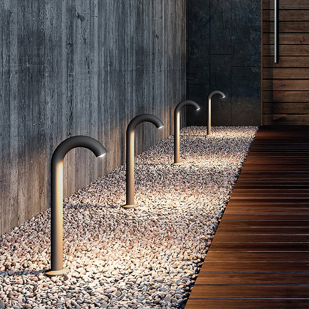 Arched Aluminum LED Path Light for Modern Garden Landscapes