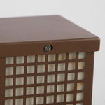 Pixel Rectangular Bollard Lamp in Marble and Stainless Steel for Pathways