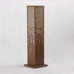 Pixel Rectangular Bollard Lamp in Marble and Stainless Steel for Pathways