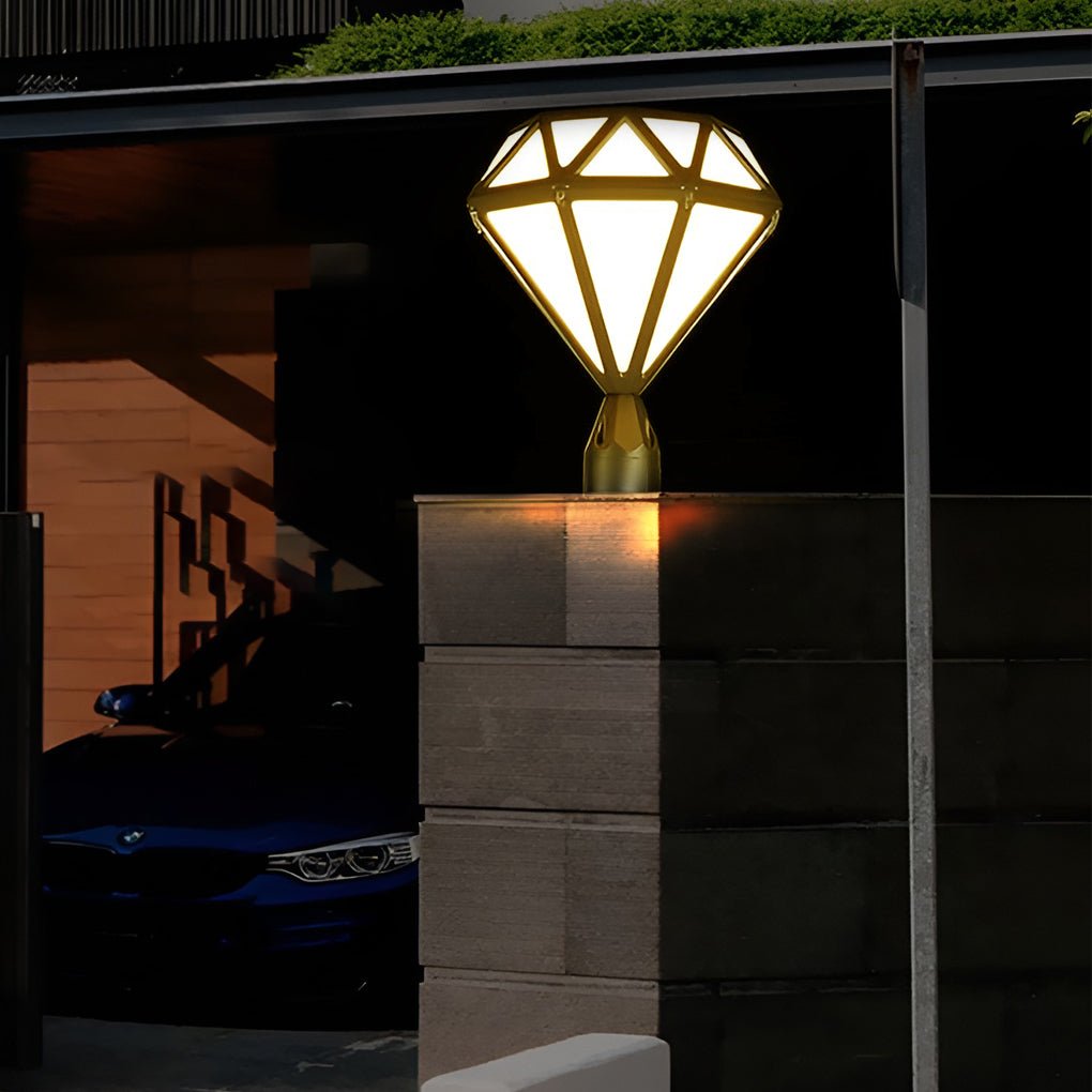 Unique Diamond Shaped Led Post Lights Outdoor Lights Waterproof Fence Post Lights