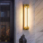 Outdoor Linear LED Wall Sconce in Stainless Steel, Modern Waterproof Courtyard Lighting