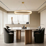 Aurelia Crystal Round Chandelier — American Minimalist LED Pendant for Modern Interiors