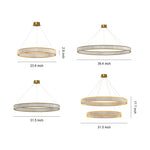 Aurelia Crystal Round Chandelier — American Minimalist LED Pendant for Modern Interiors