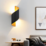 Lumen Spiral LED Outdoor Wall Sconce, Two-Way Illumination for Modern Facades