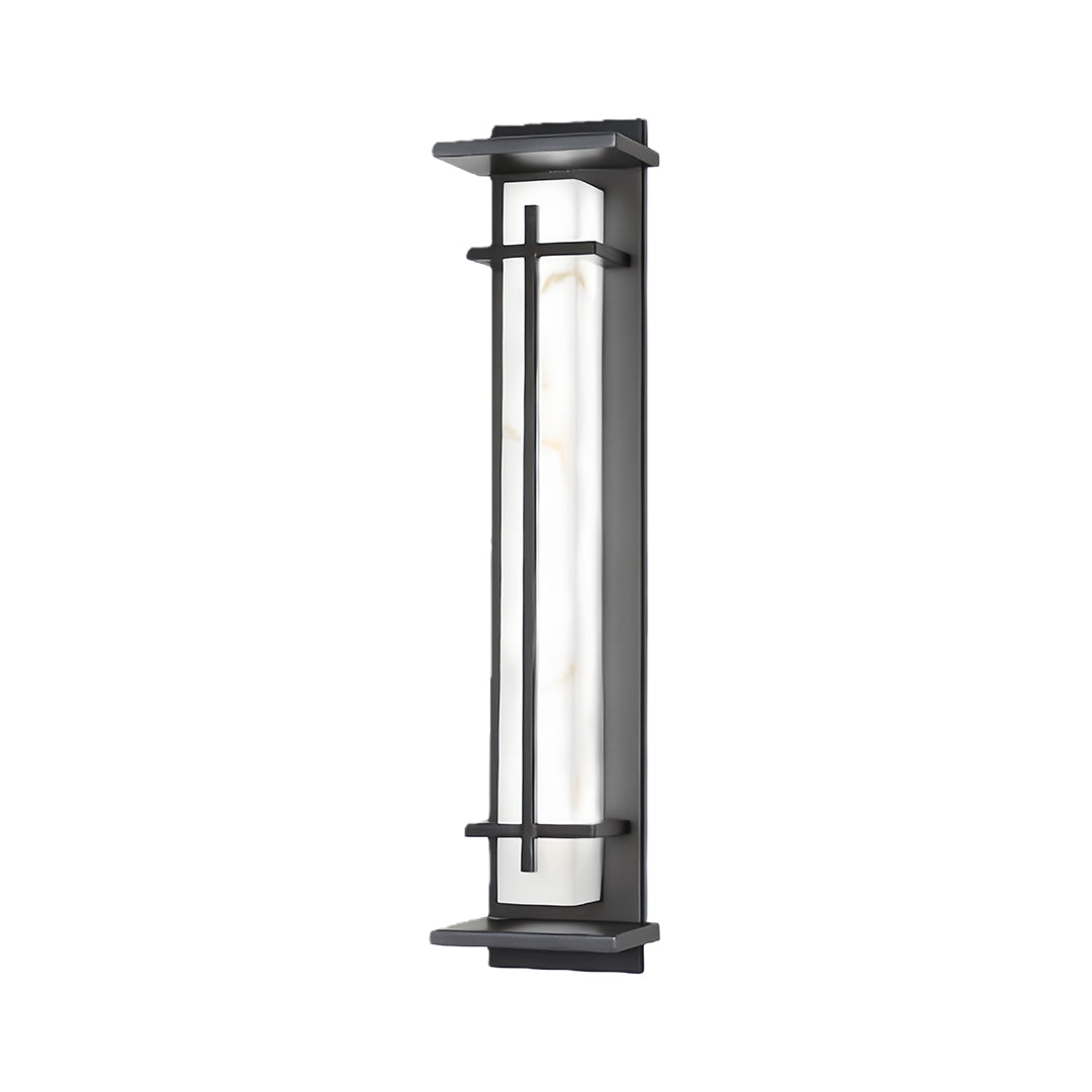 Minimalist Waterproof Outdoor Wall Light in Black Stainless Steel