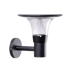 Aria Solar Wall Sconce — Black Aluminum Outdoor Light