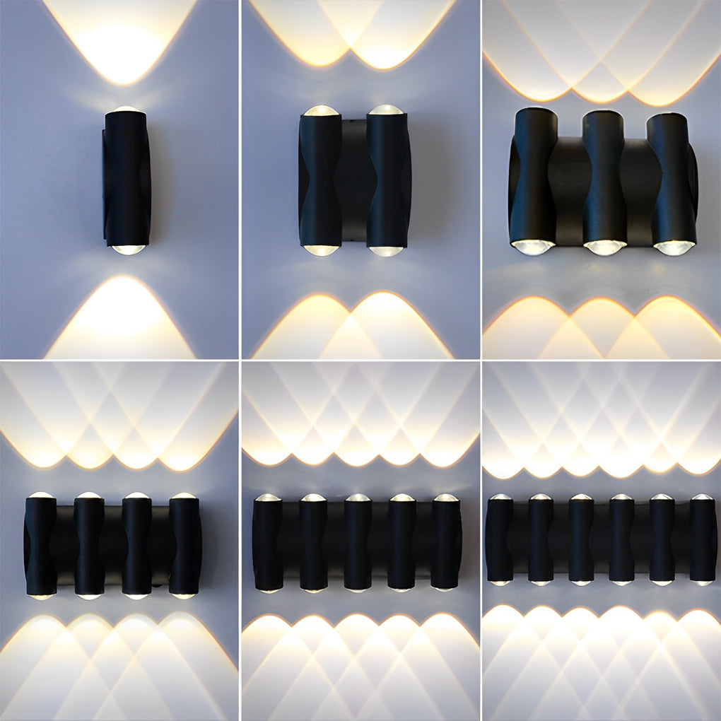 Modern LED Wall Washer Light – Black Aluminum Up & Down Outdoor Sconce
