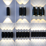 Modern LED Wall Washer Light – Black Aluminum Up & Down Outdoor Sconce