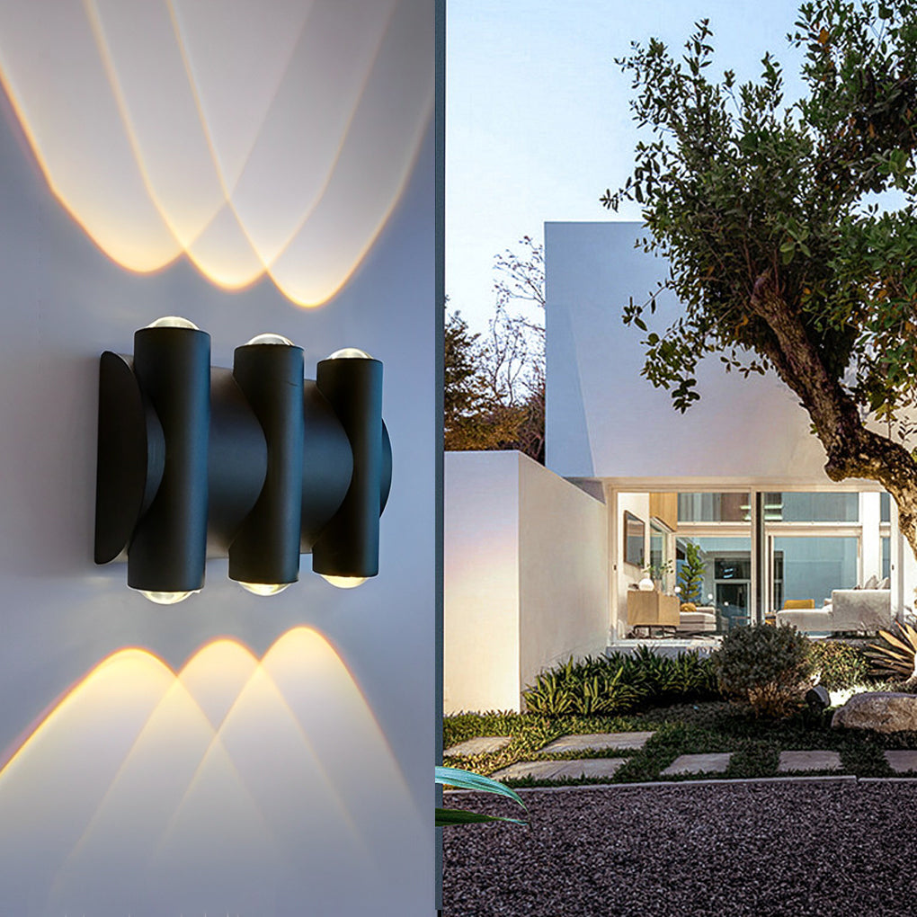Modern LED Wall Washer Light – Black Aluminum Up & Down Outdoor Sconce